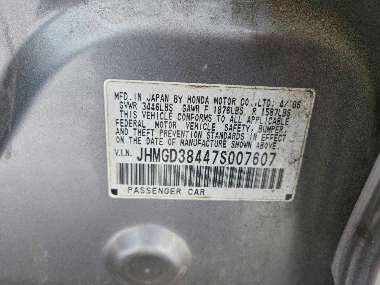 2007 HONDA FIT photo 12