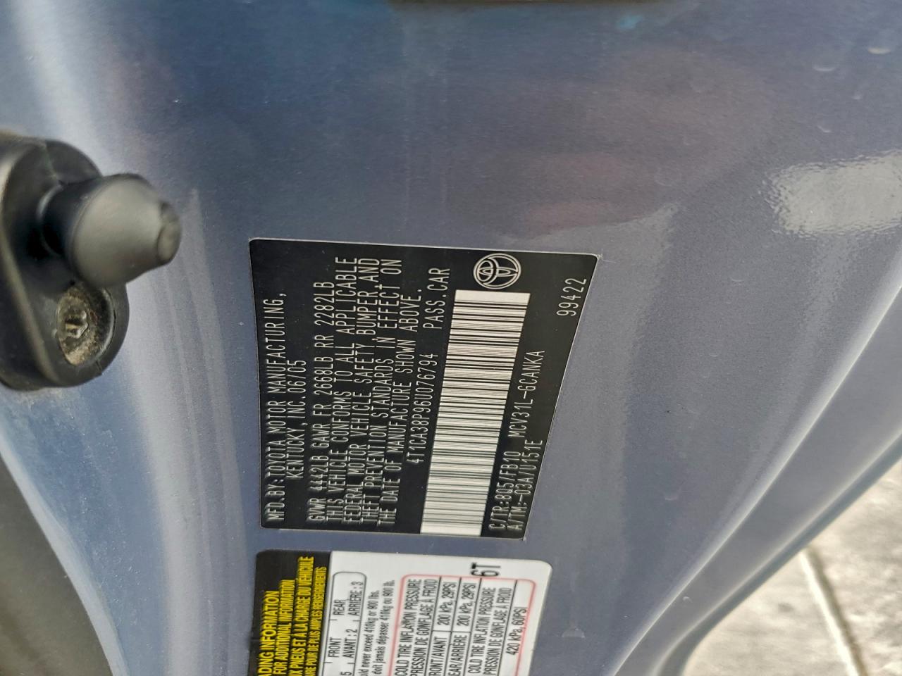 2006 TOYOTA CAMRY SOLARA SE photo 12