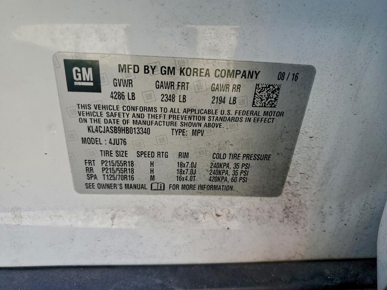 2017 BUICK ENCORE PREFERRED photo 13