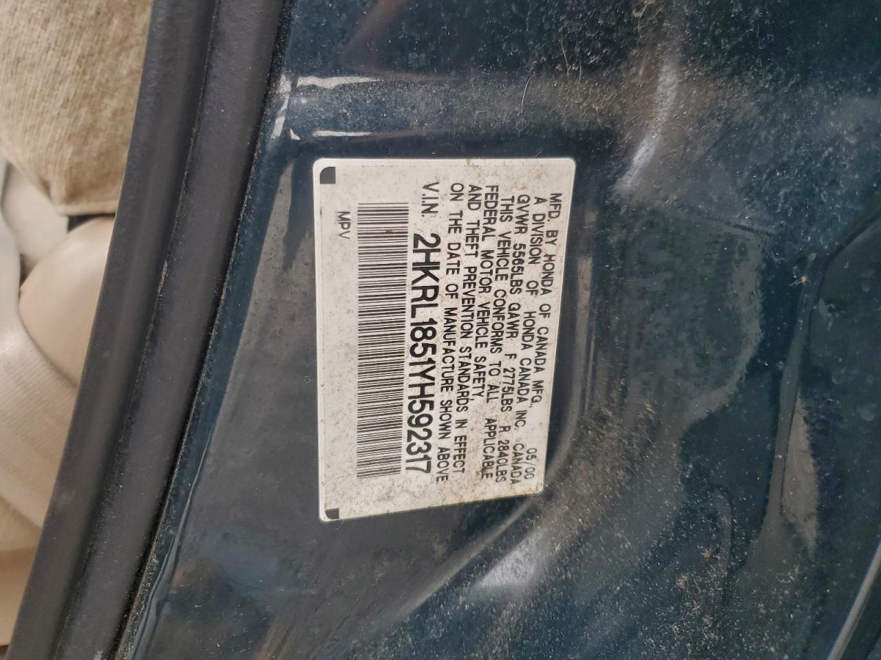 2000 HONDA ODYSSEY LX photo 14