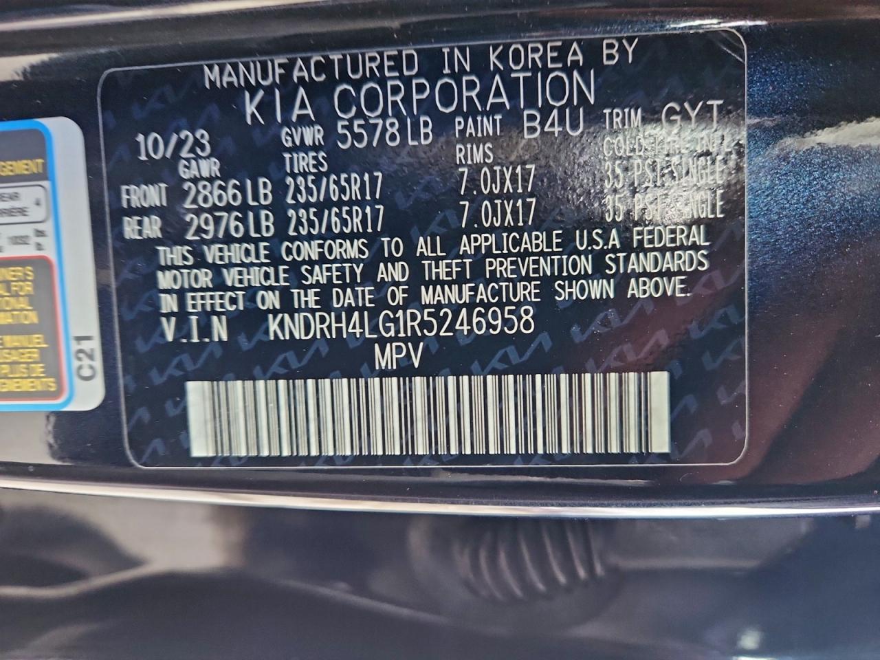 2024 KIA SORENTO EX photo 13