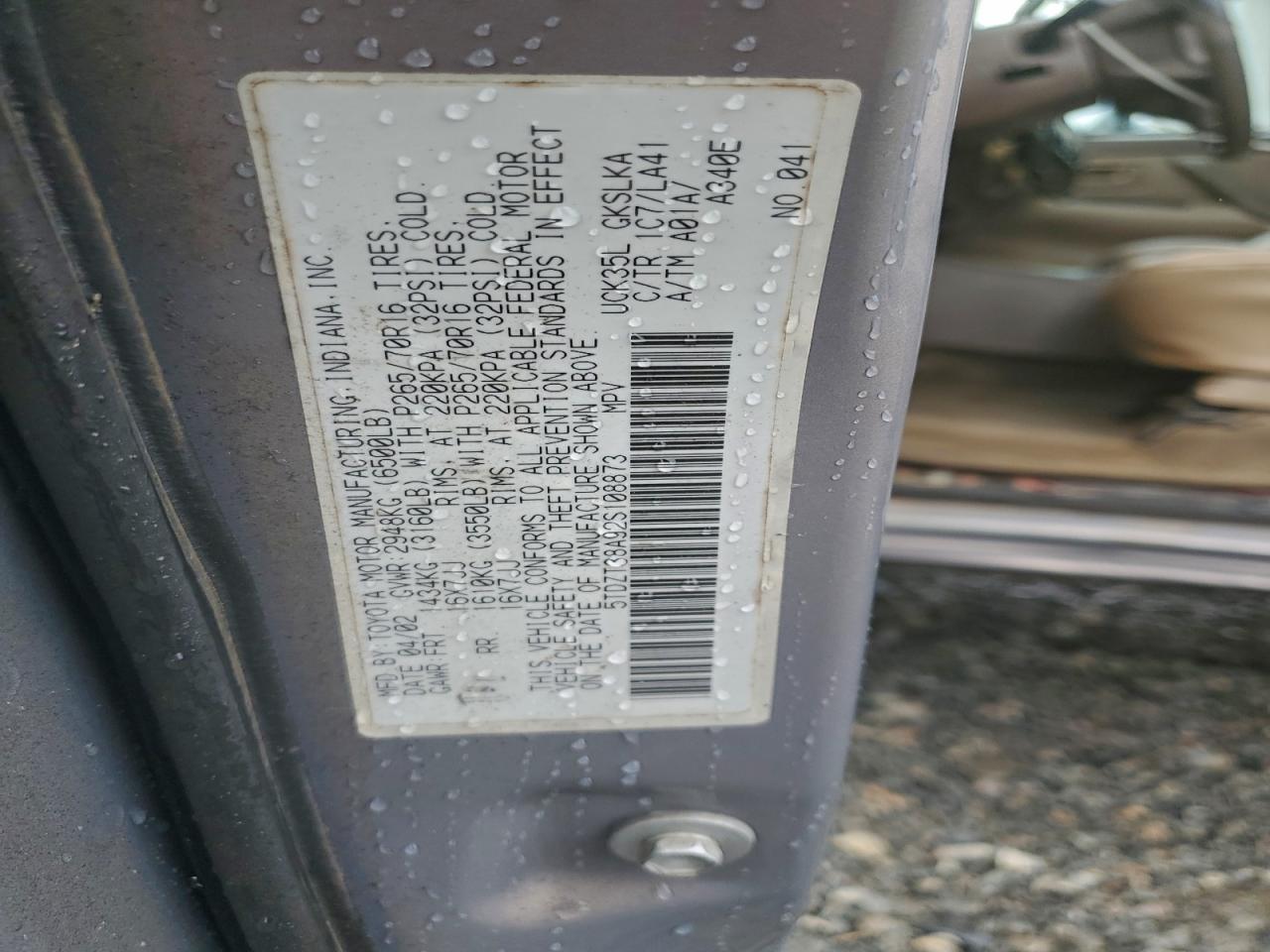 2002 TOYOTA SEQUOIA LIMITED photo 14