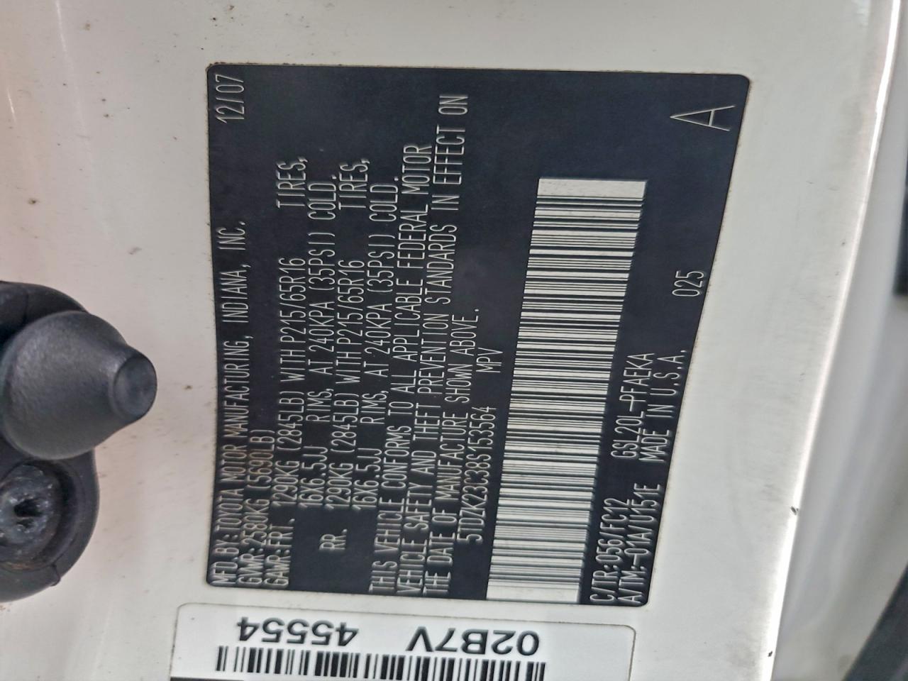 2008 TOYOTA SIENNA CE photo 13
