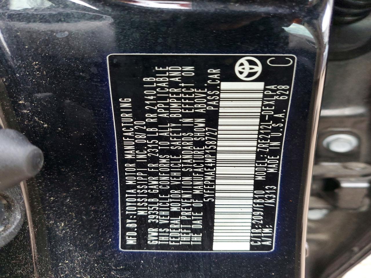 2021 TOYOTA COROLLA LE photo 13