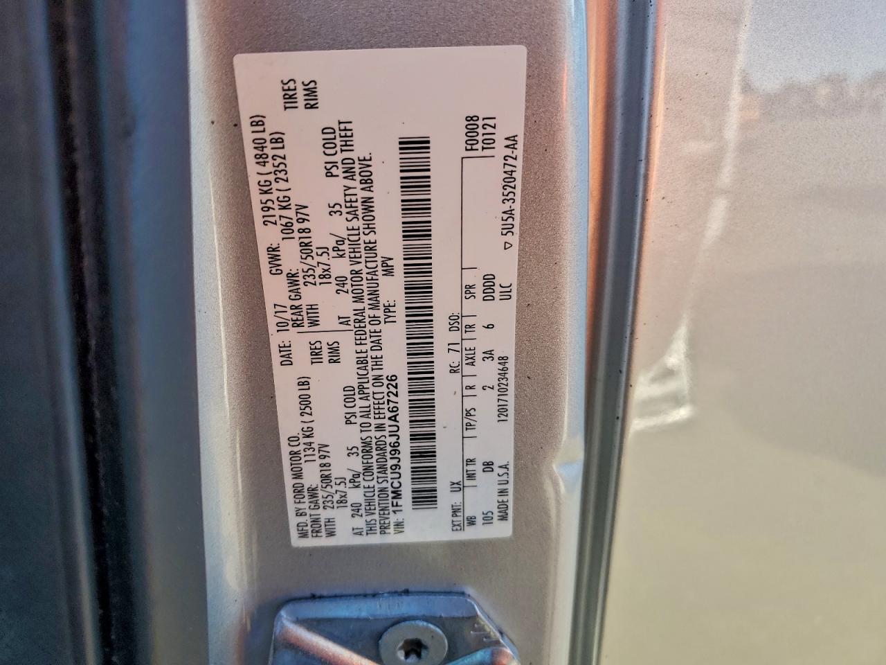 2018 FORD ESCAPE TITANIUM photo 14