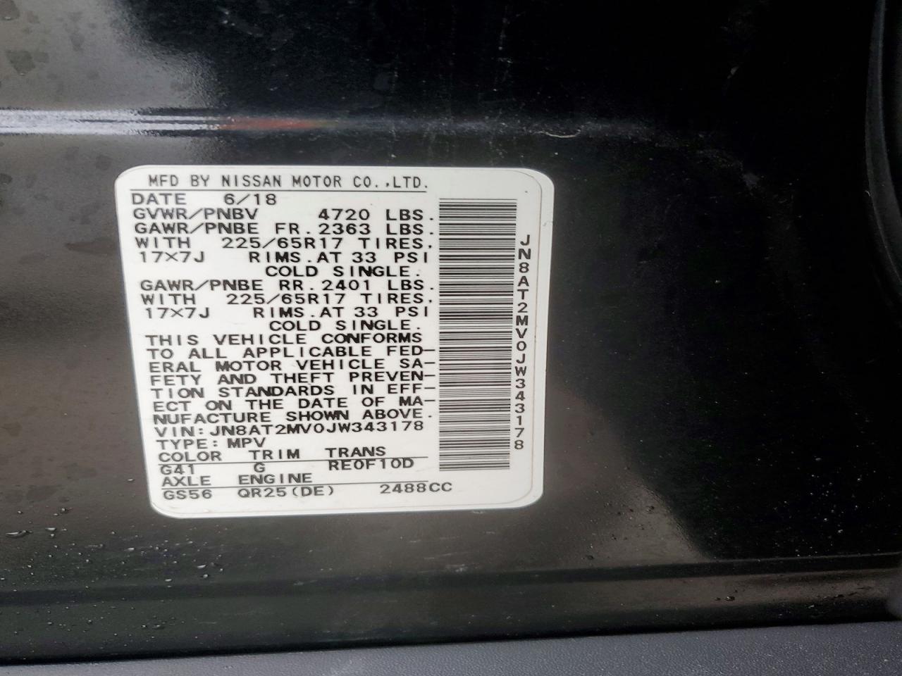 2018 NISSAN ROGUE S photo 14