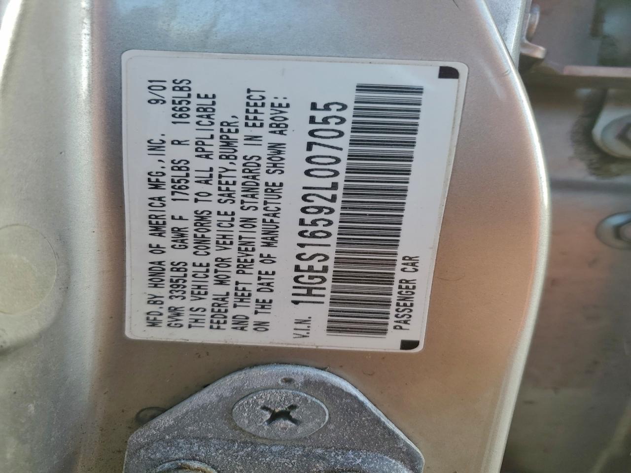 2002 HONDA CIVIC LX photo 13