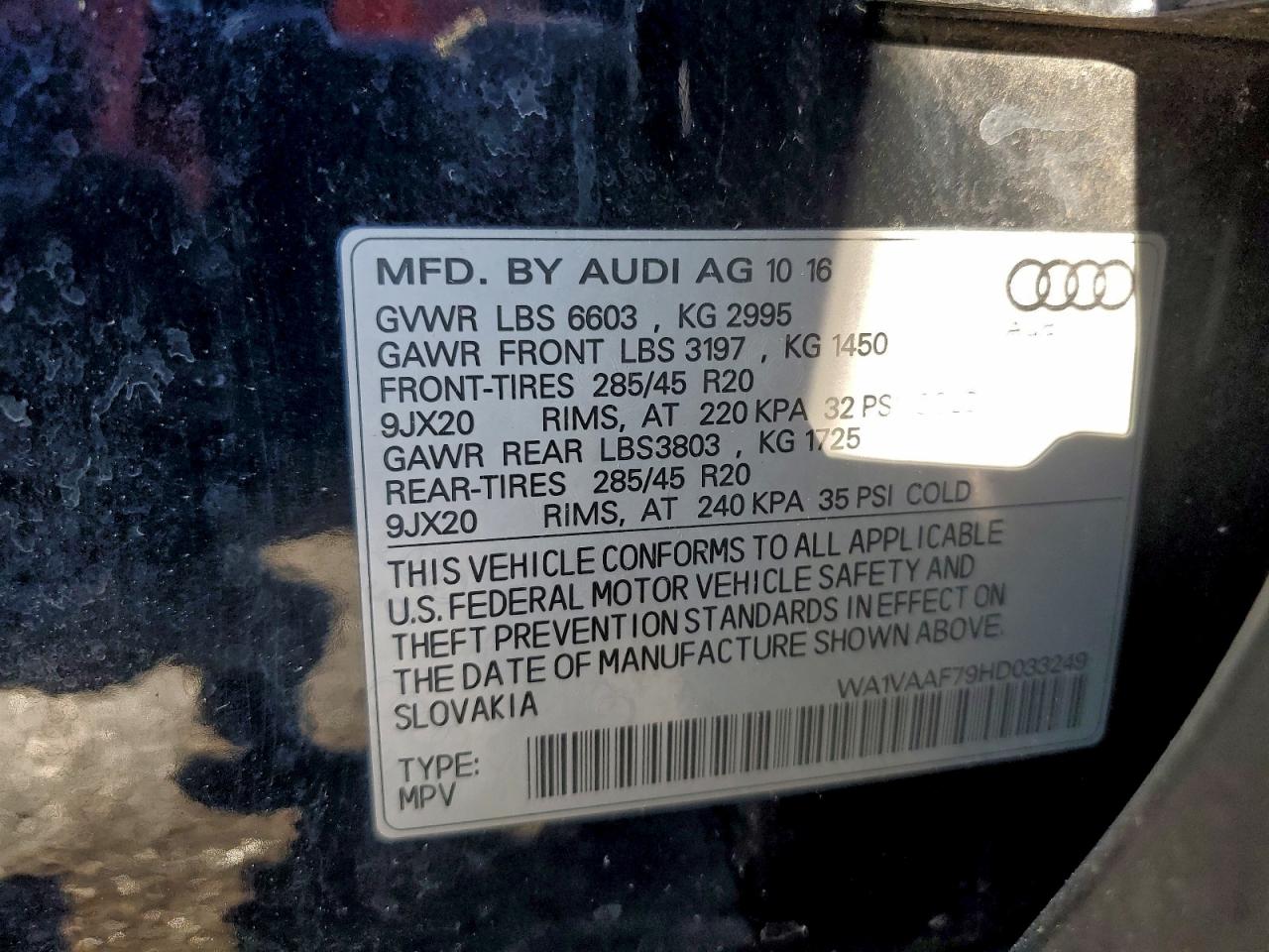 2017 AUDI Q7 PRESTIGE photo 13