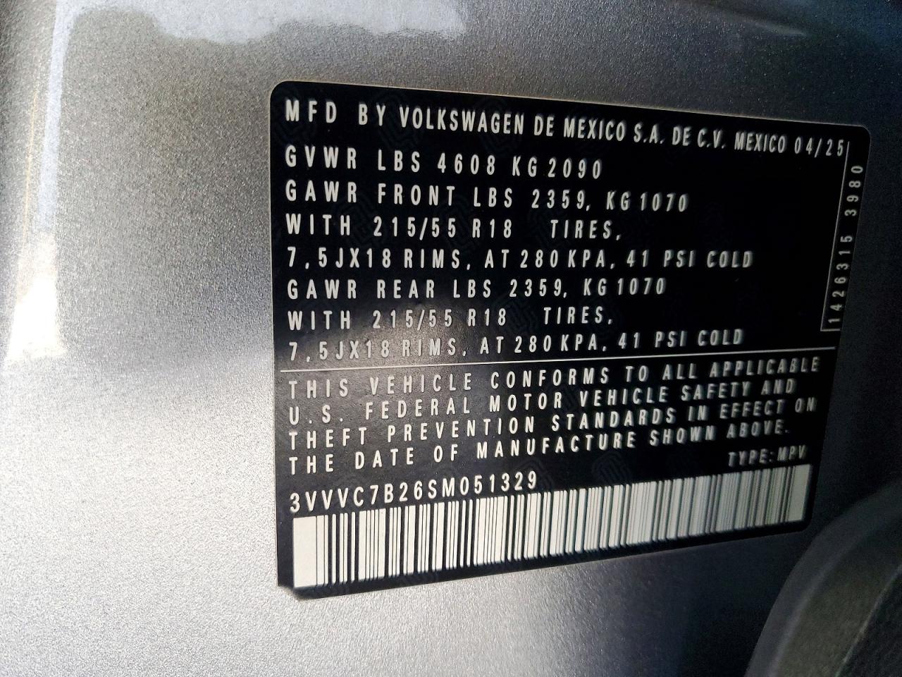 2025 VOLKSWAGEN TAOS SE photo 12