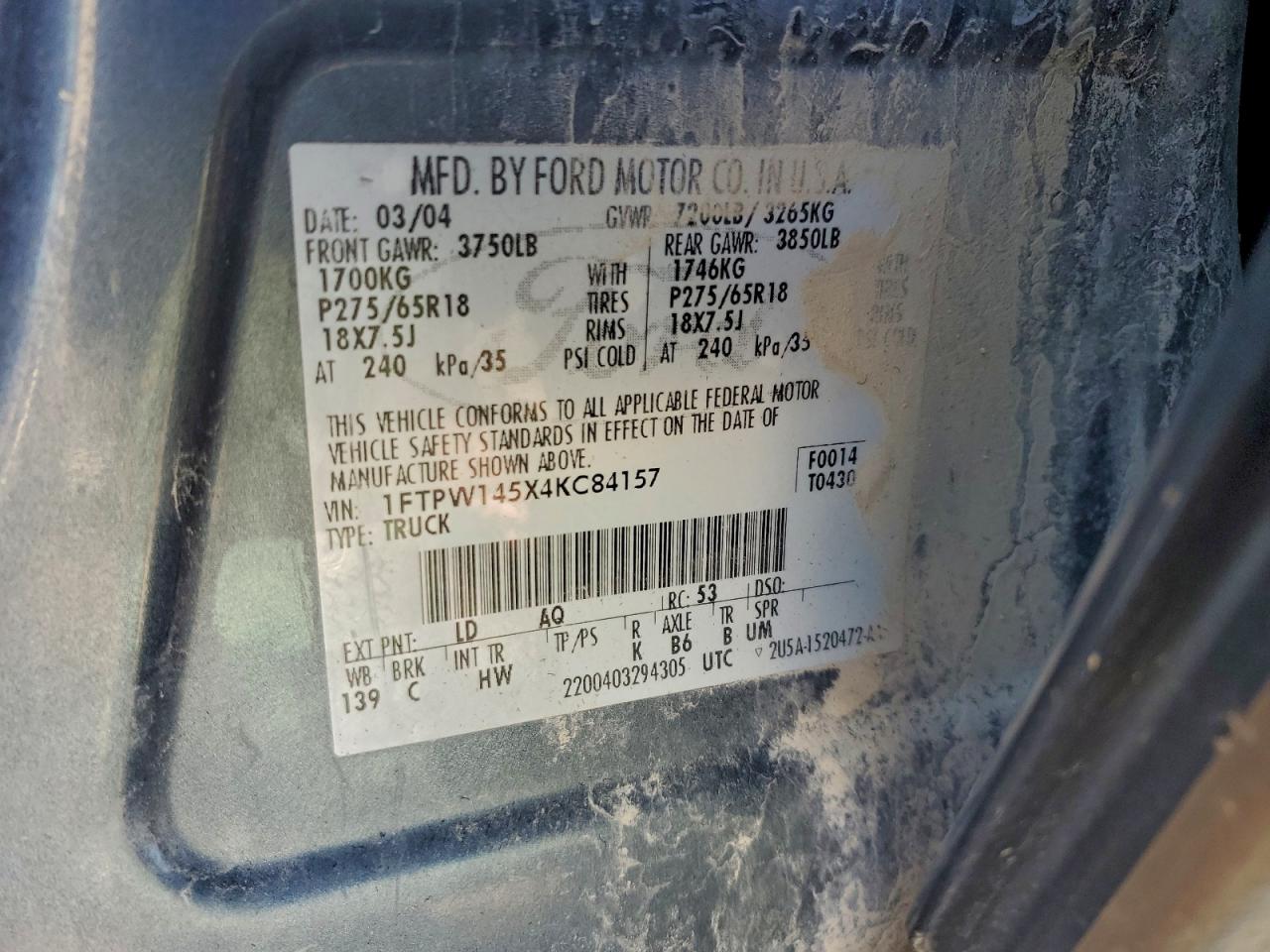 2004 FORD F150 SUPERCREW photo 12