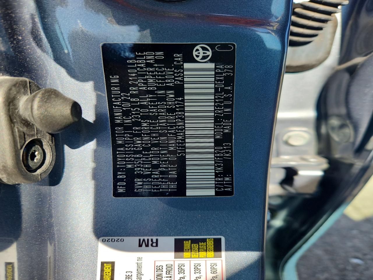 2022 TOYOTA COROLLA LE photo 13