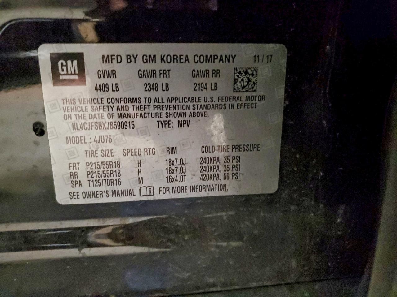 2018 BUICK ENCORE PREFERRED II photo 13
