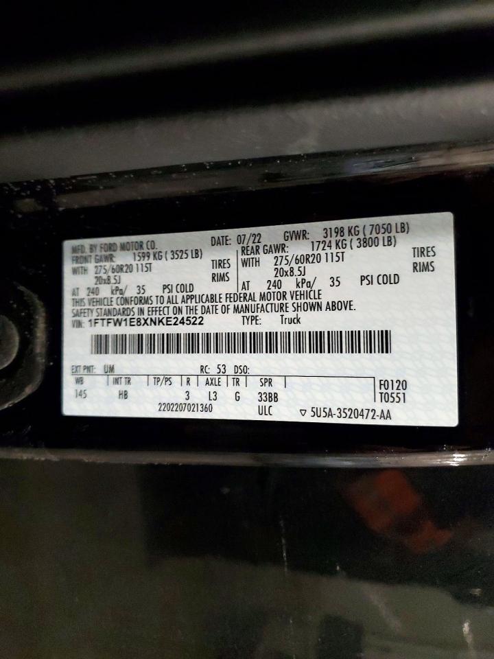 2022 FORD F150 SUPERCREW photo 12