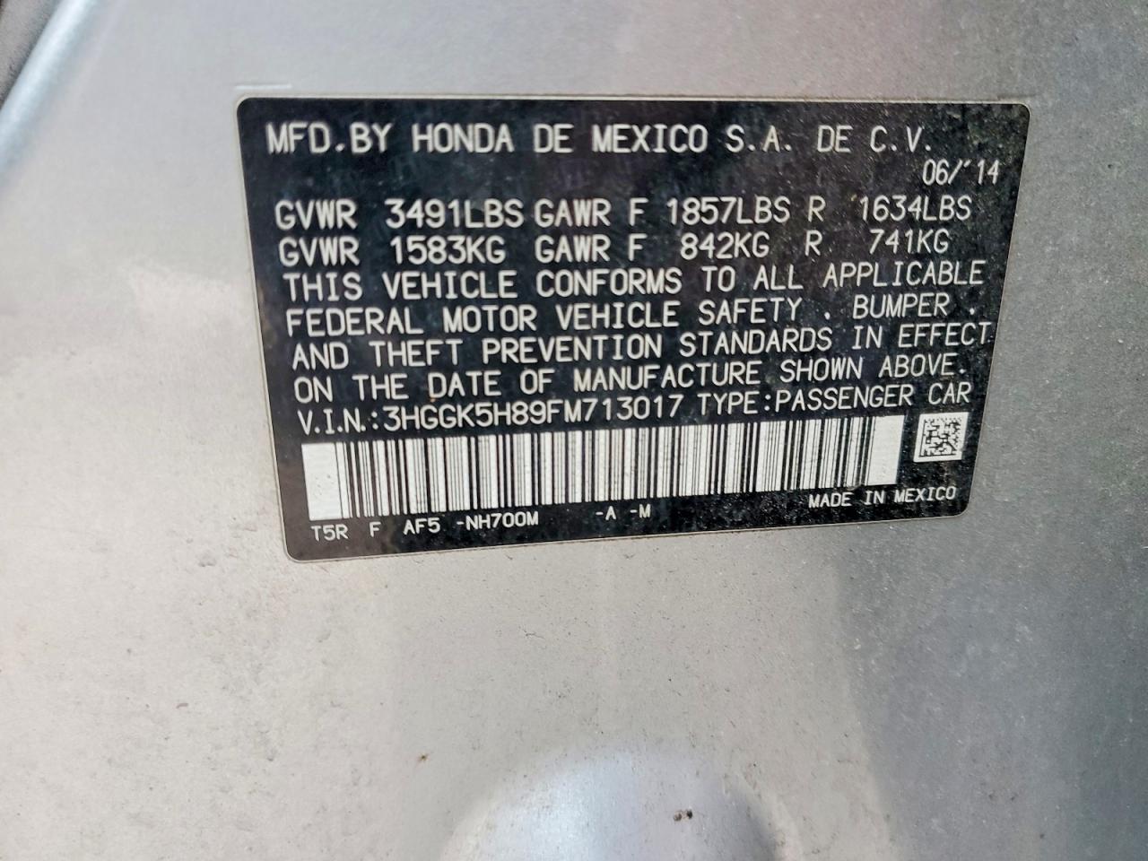 2015 HONDA FIT EX photo 13