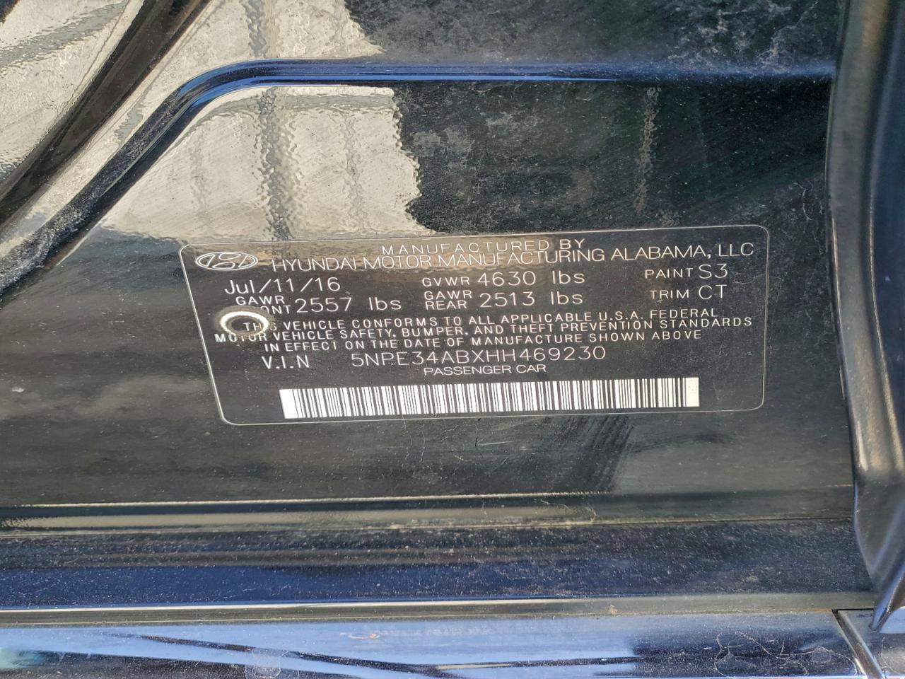 2017 HYUNDAI SONATA SPORT photo 12