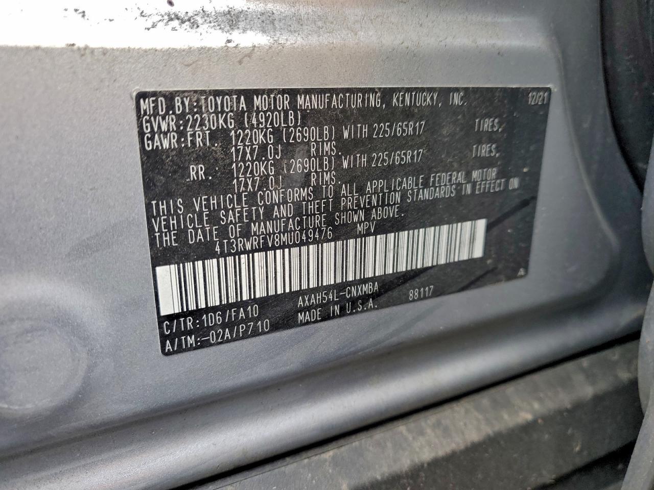 2021 TOYOTA RAV4 XLE photo 13
