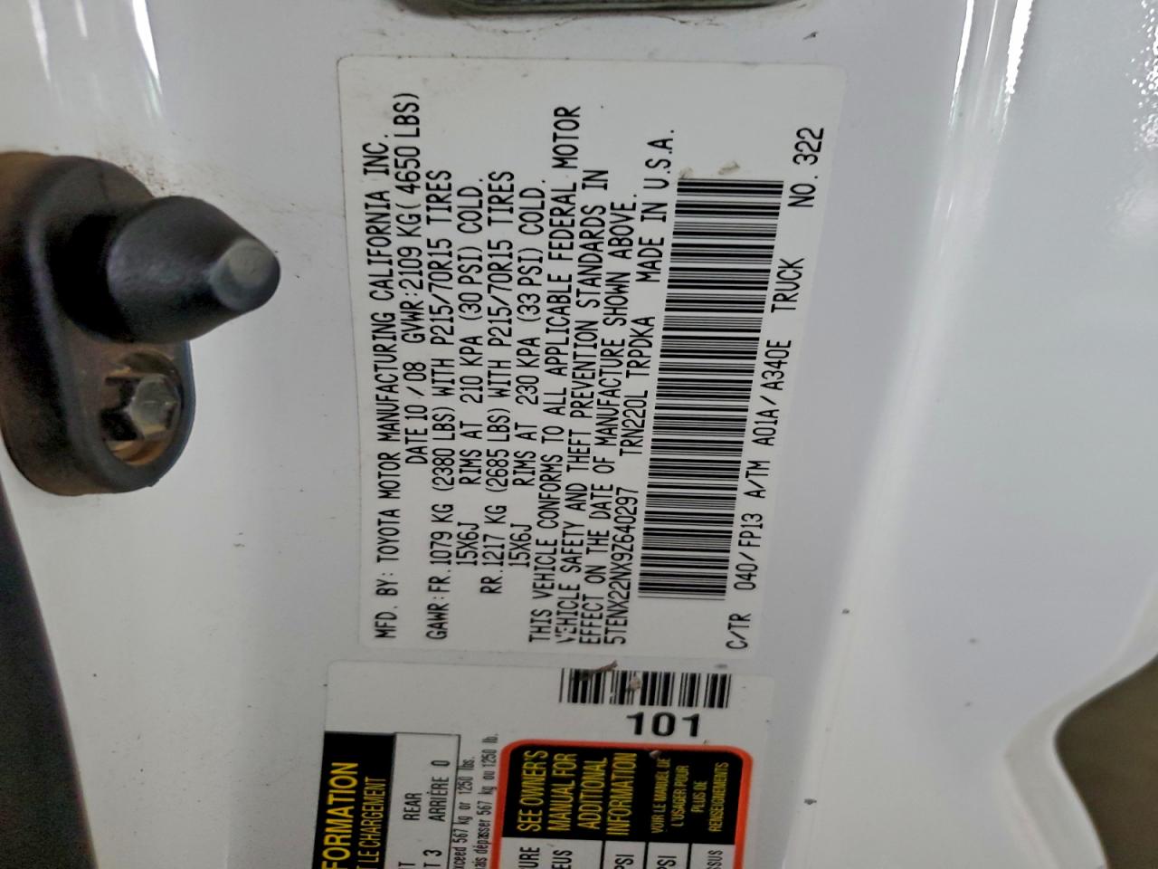 2009 TOYOTA TACOMA photo 12