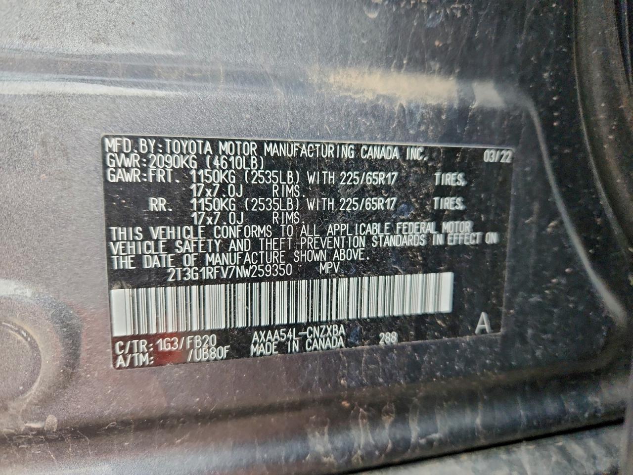2022 TOYOTA RAV4 LE photo 23