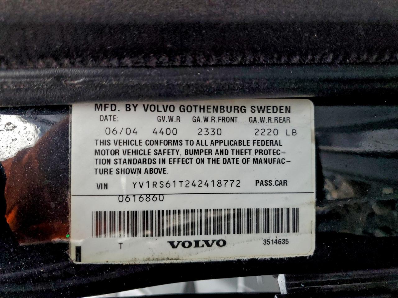 2004 VOLVO S60 photo 12