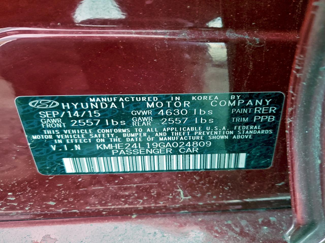 2016 HYUNDAI SONATA HYBRID photo 23