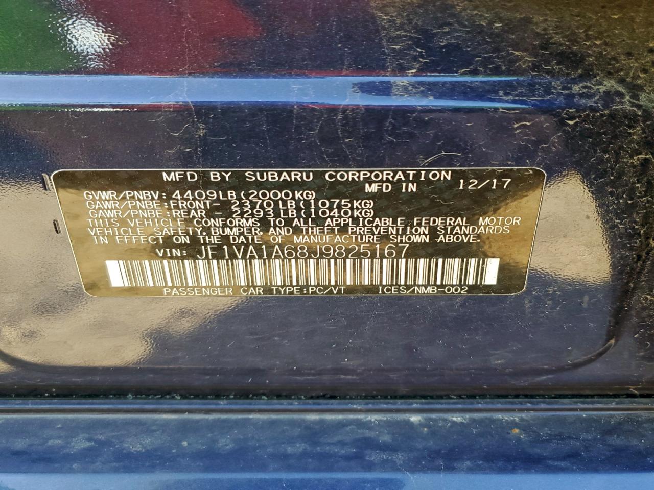 2018 SUBARU WRX photo 12