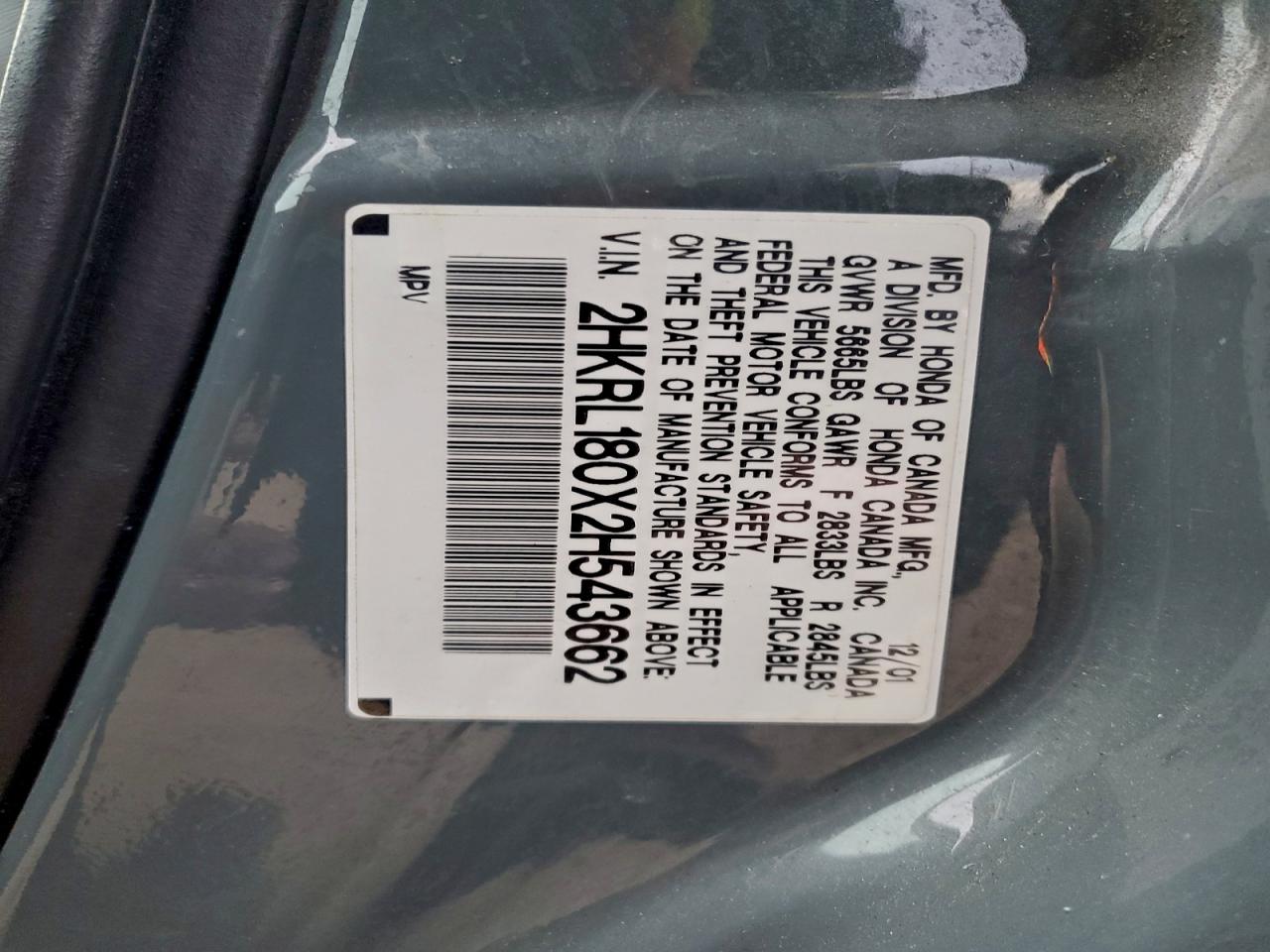 2002 HONDA ODYSSEY EXL photo 13
