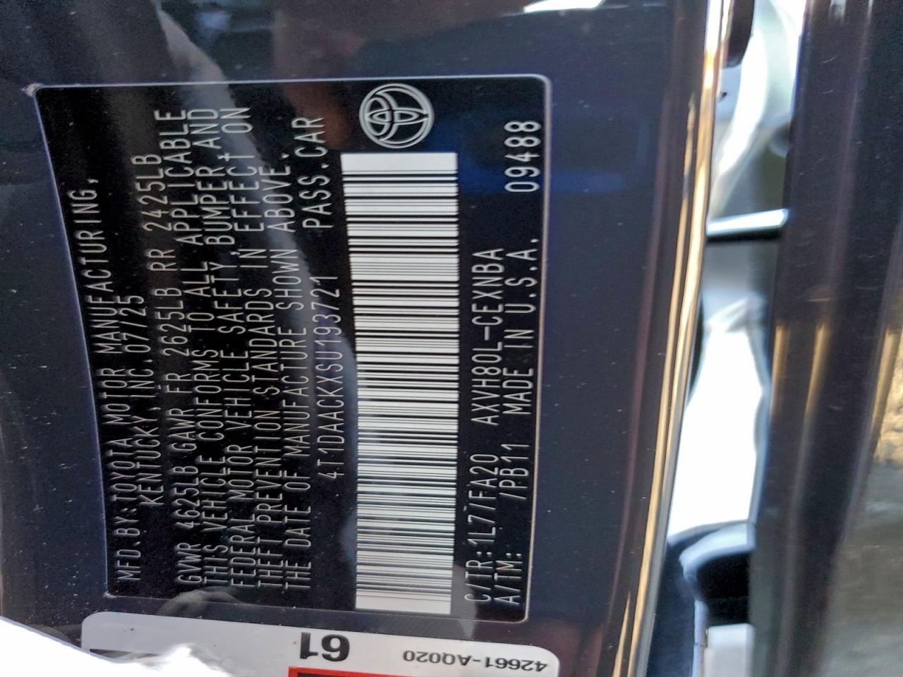 2025 TOYOTA CAMRY XSE photo 12
