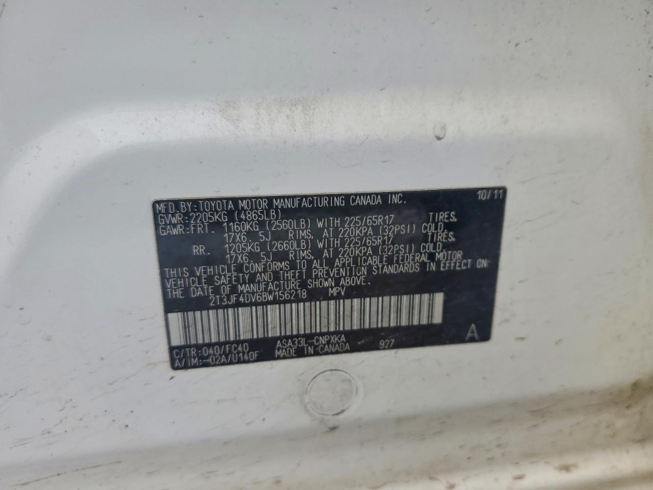 2011 TOYOTA RAV4 photo 12