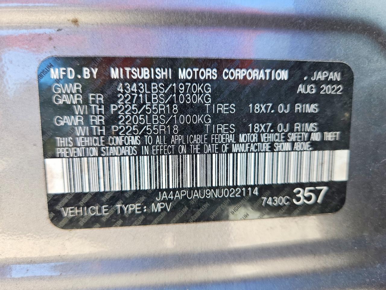 2022 MITSUBISHI OUTLANDER SPORT ES photo 14