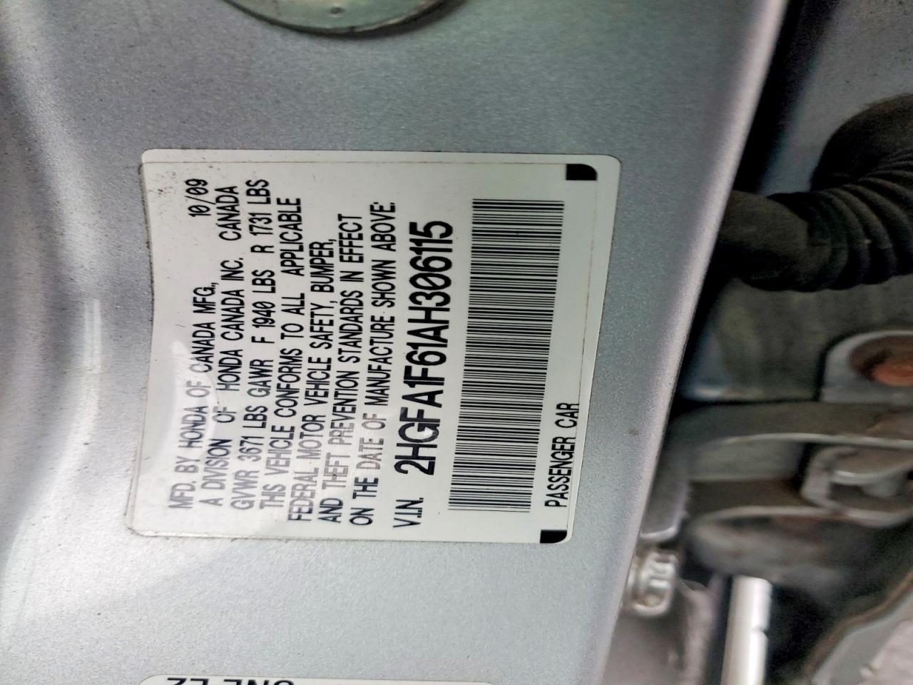 2010 HONDA CIVIC LX-S photo 13
