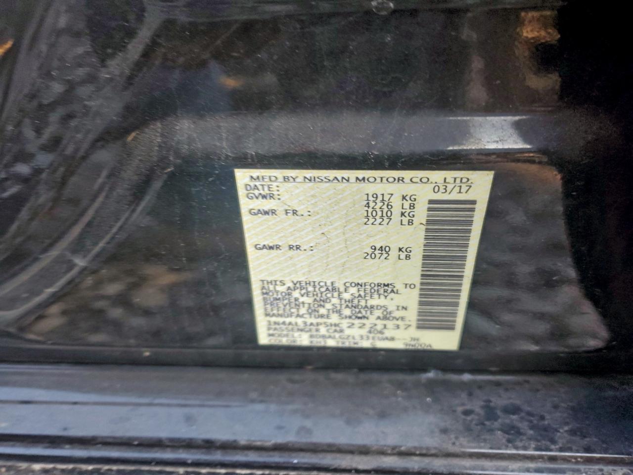 2017 NISSAN ALTIMA 2.5 photo 23
