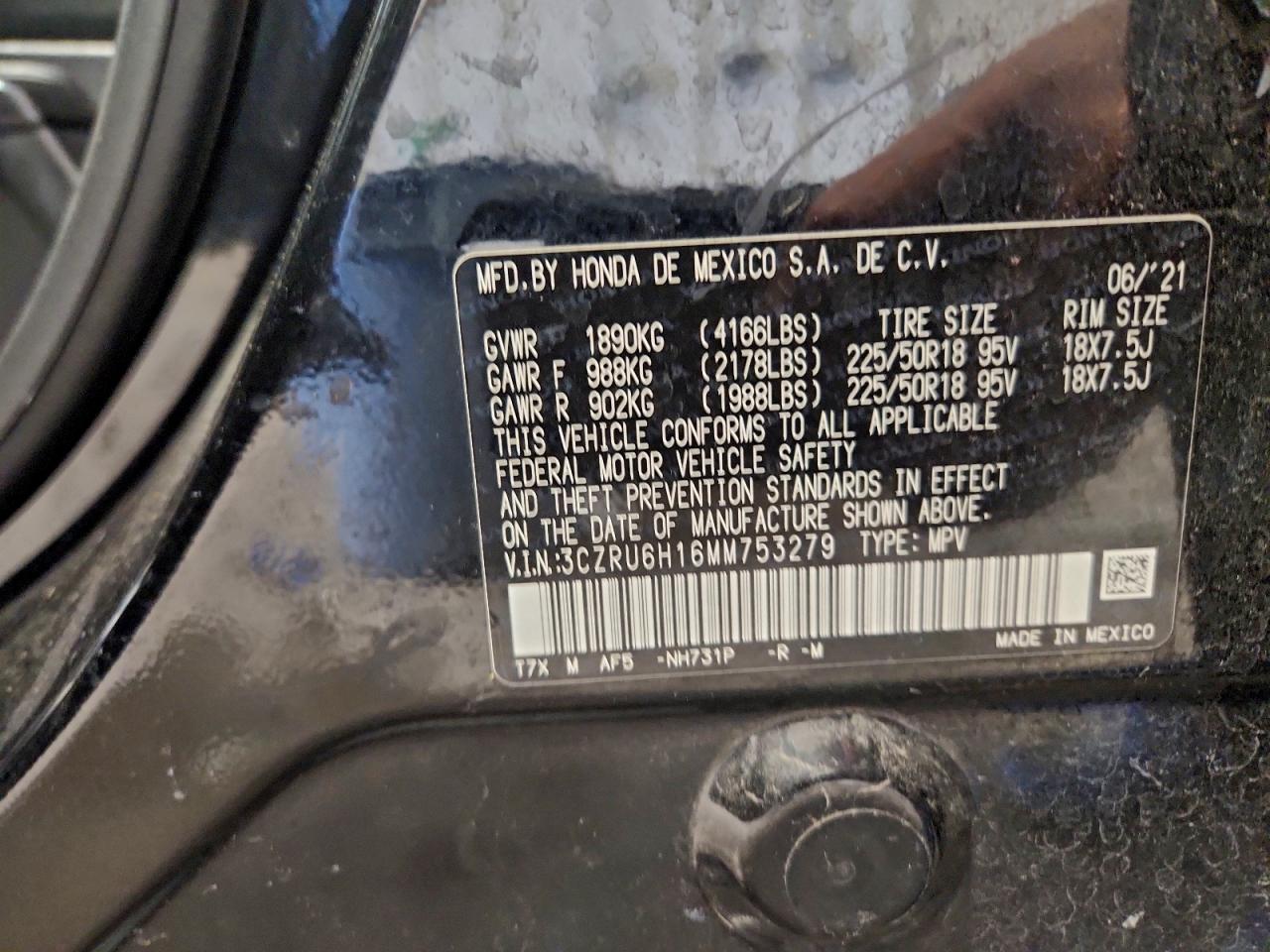 2021 HONDA HR-V SPORT photo 13