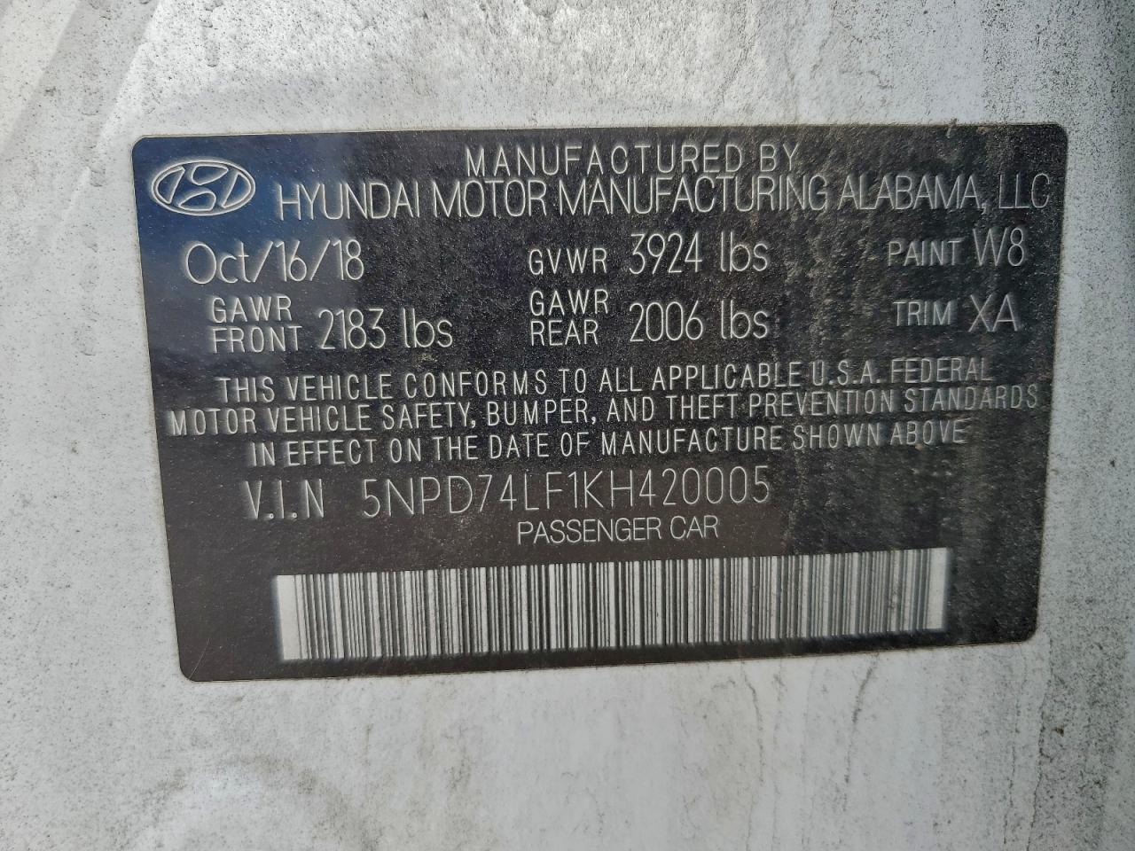 2019 HYUNDAI ELANTRA SE photo 23