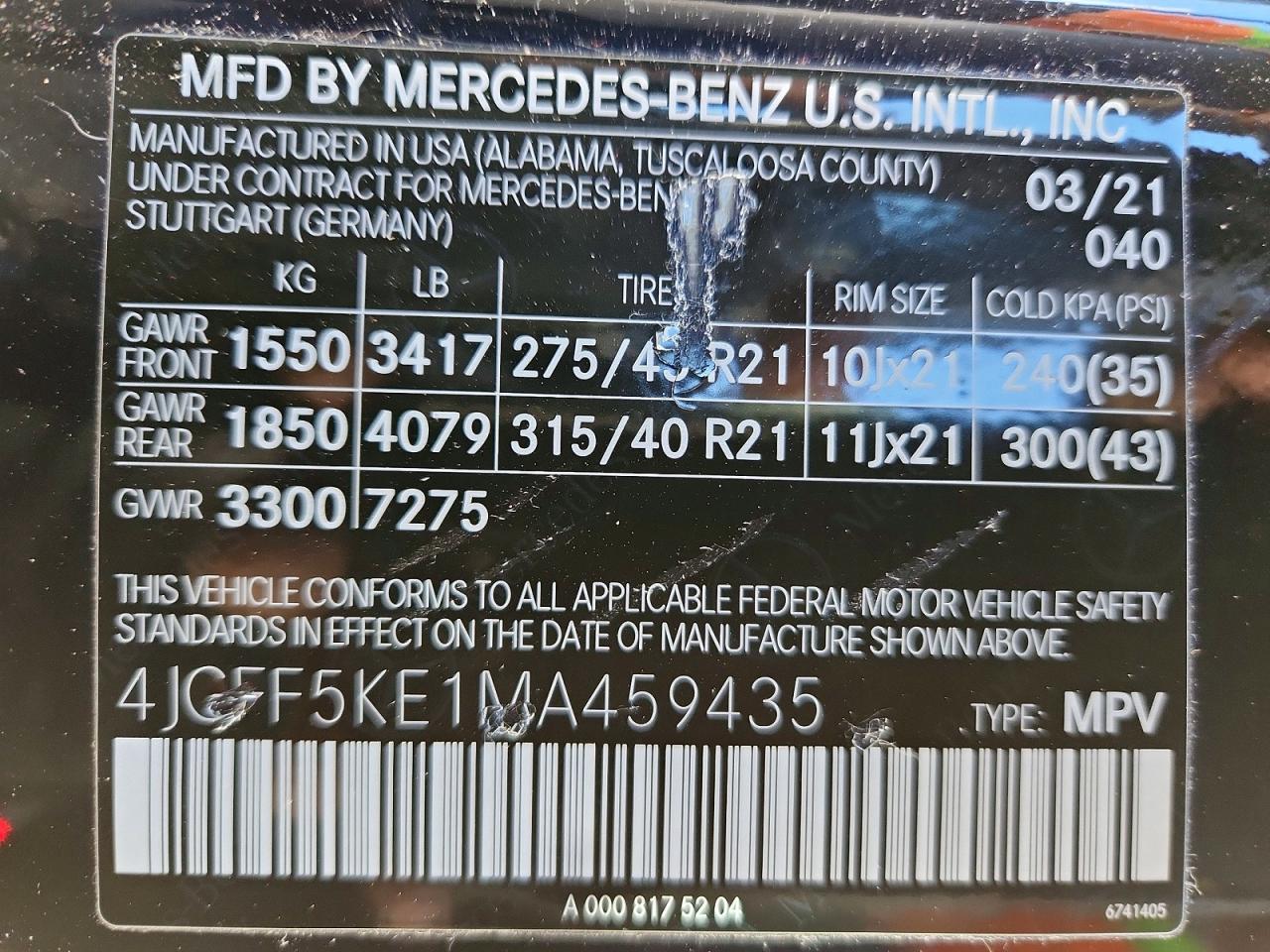 2021 MERCEDES-BENZ GLS 450 4MATIC photo 14