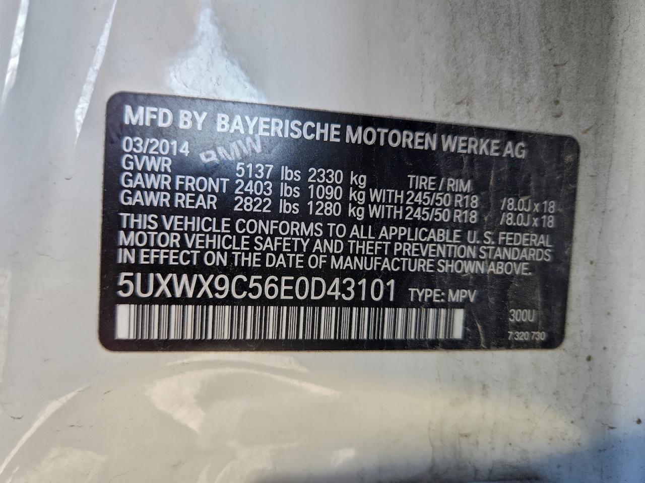 2014 BMW X3 XDRIVE28I photo 13