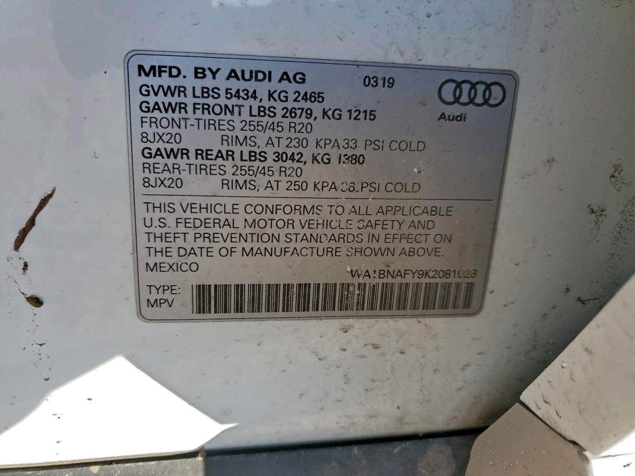 2019 AUDI Q5 PREMIUM PLUS photo 12