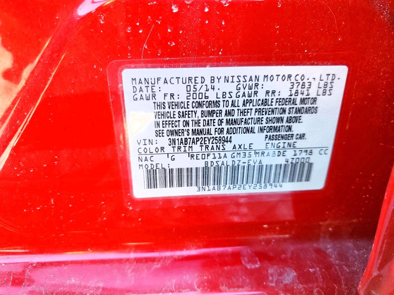 2014 NISSAN SENTRA S photo 12