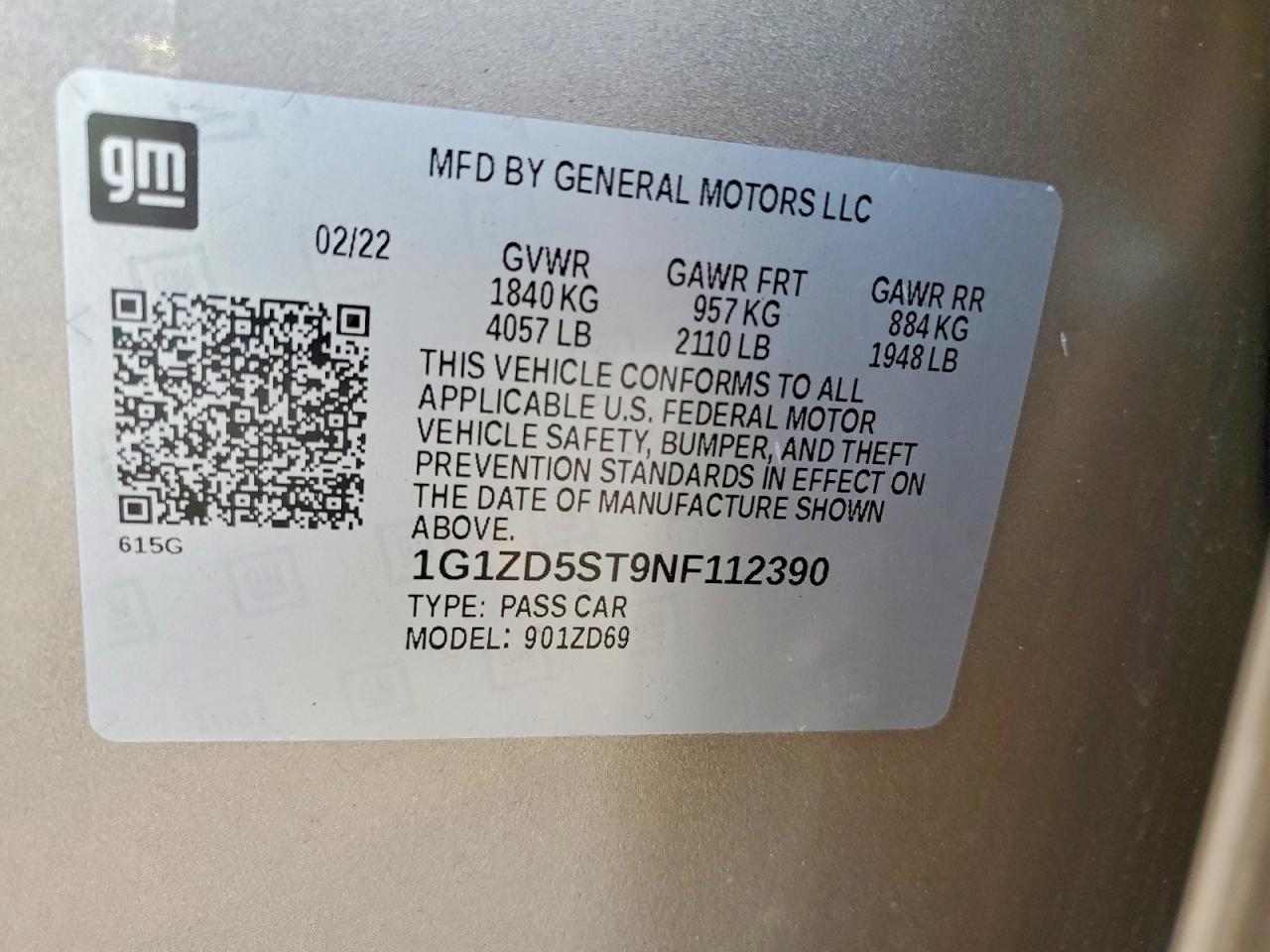 2022 CHEVROLET MALIBU LT photo 13
