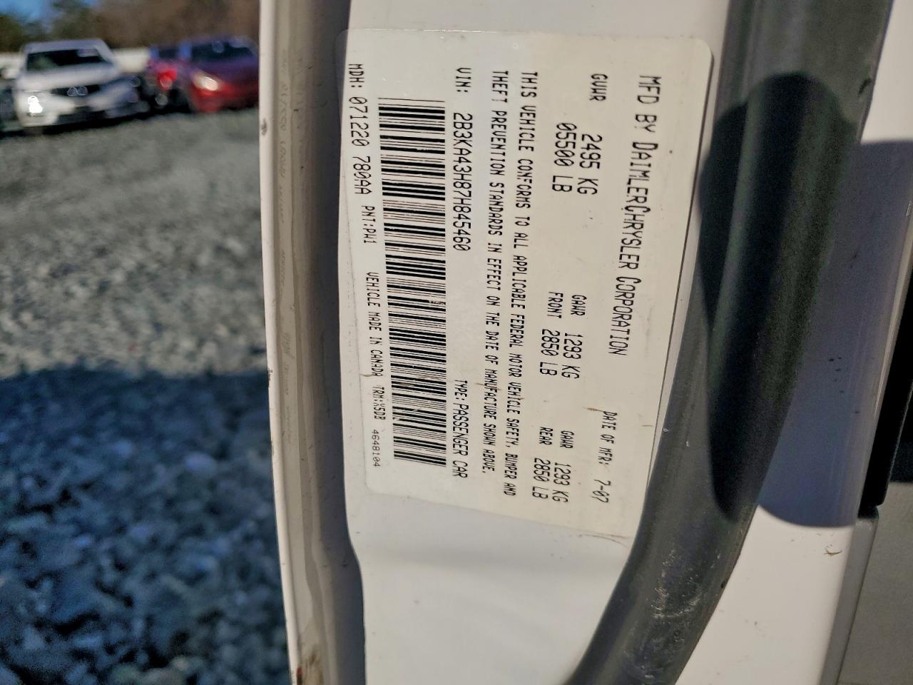 2007 DODGE CHARGER SE photo 12