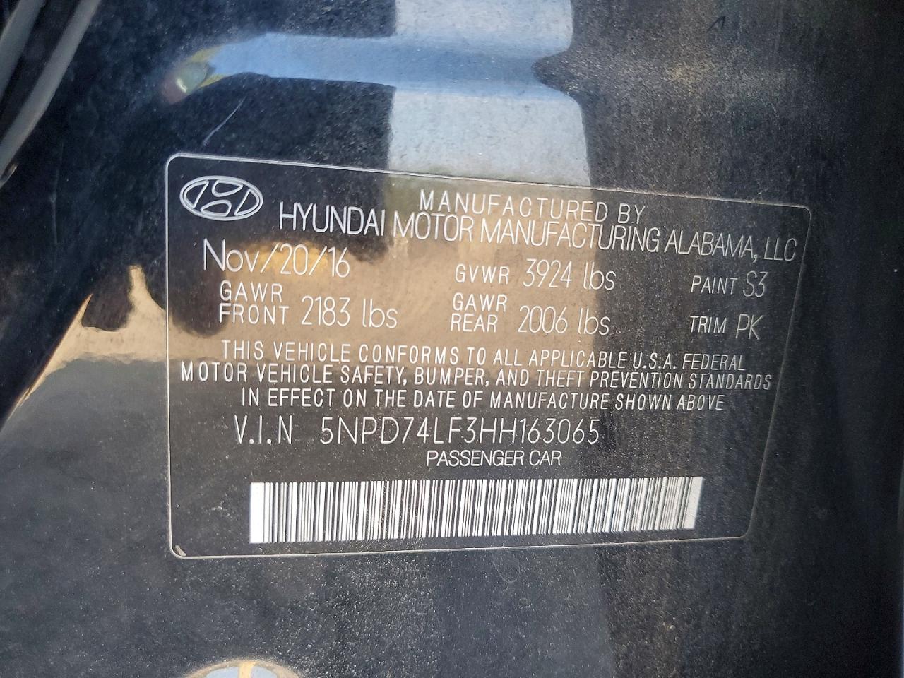 2017 HYUNDAI ELANTRA SE photo 34