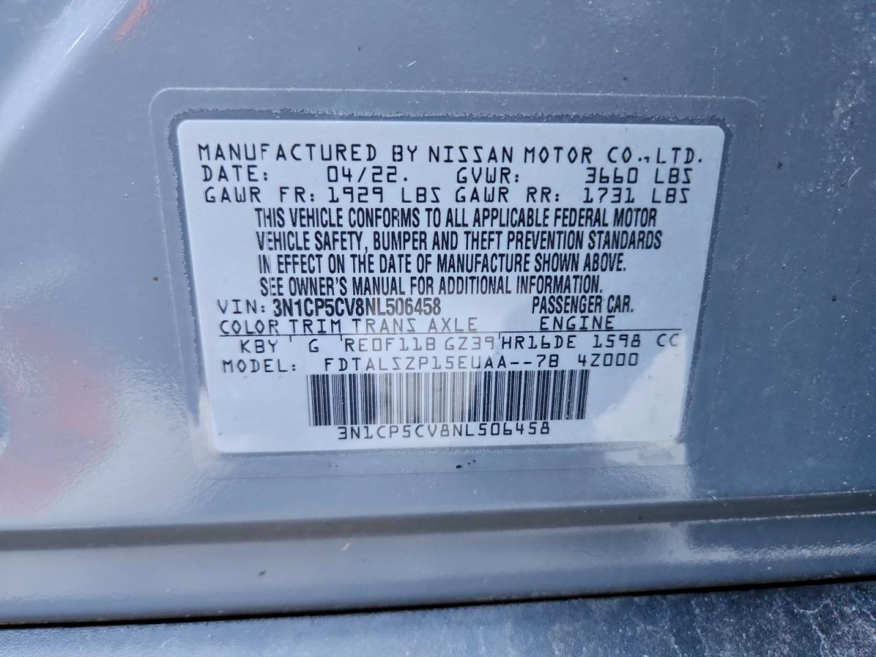 2022 NISSAN KICKS SV photo 27