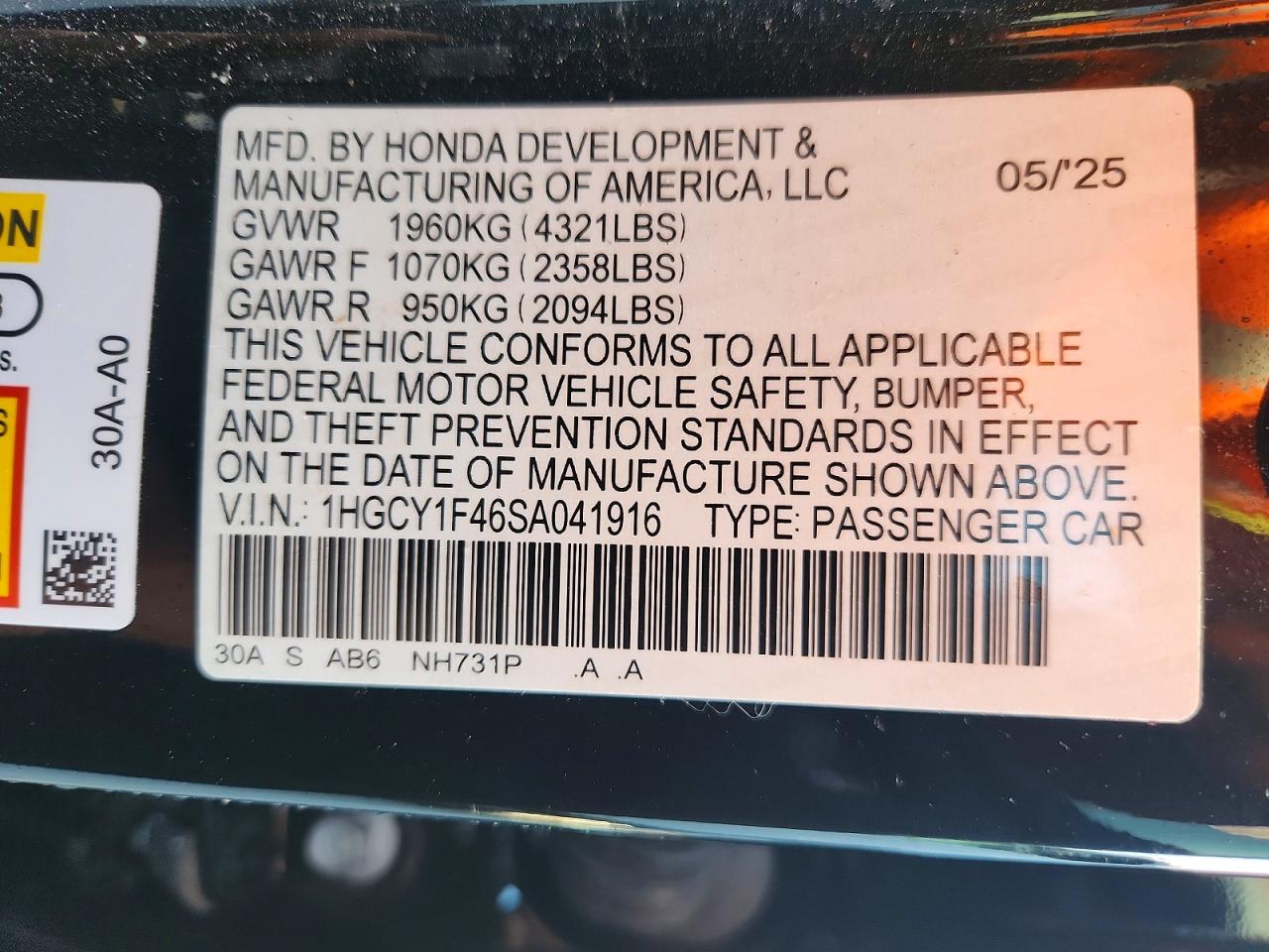 2025 HONDA ACCORD SE photo 12