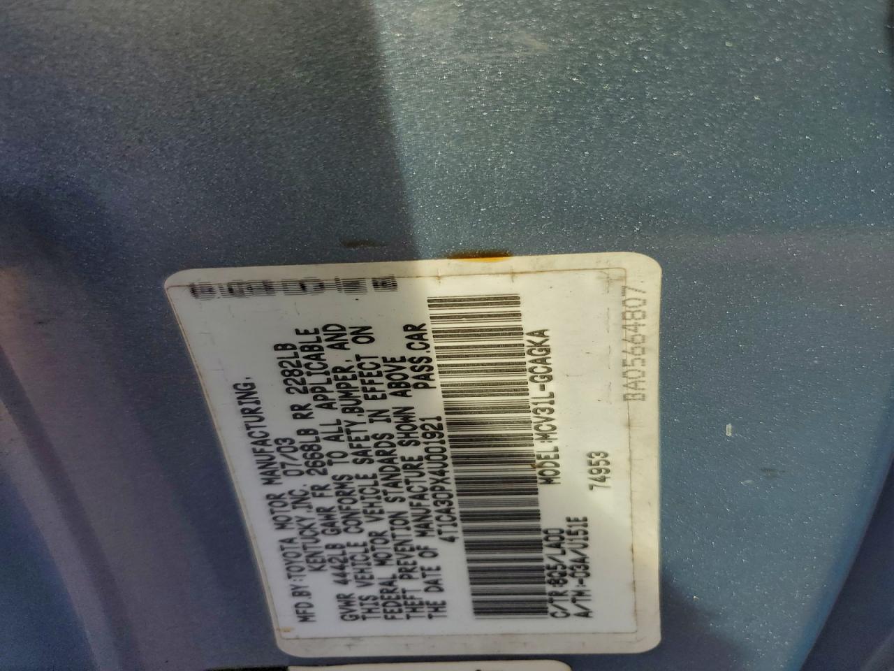 2004 TOYOTA CAMRY SOLARA SE photo 12