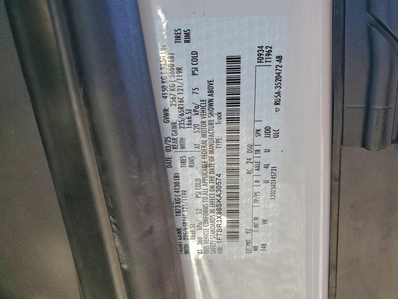 2025 FORD TRANSIT T-250 photo 14