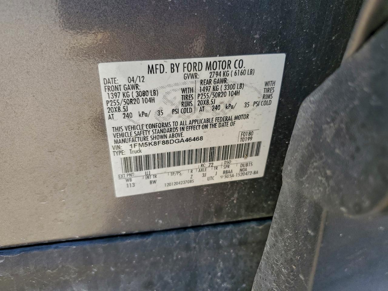 2013 FORD EXPLORER LIMITED photo 34