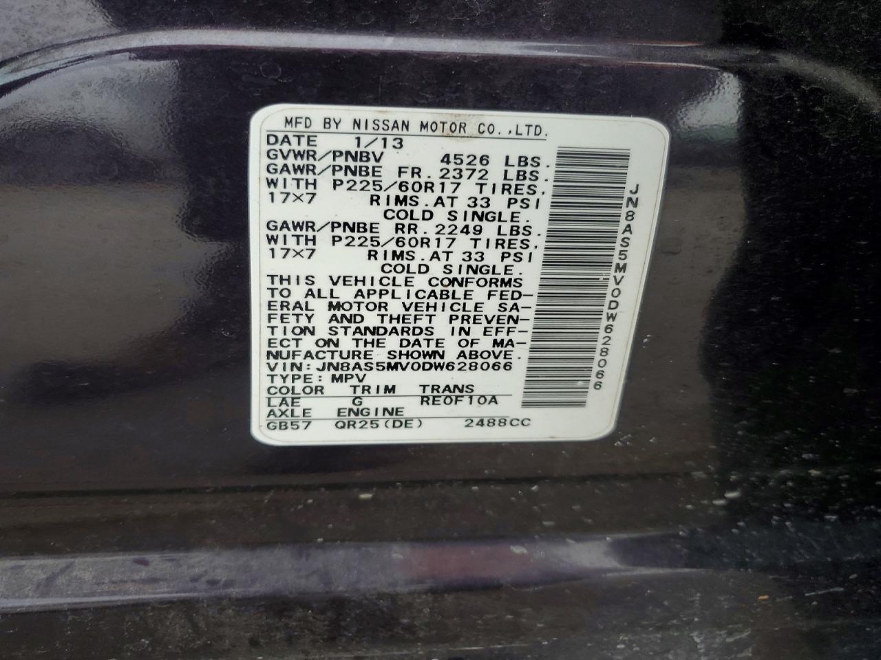 2013 NISSAN ROGUE S photo 13