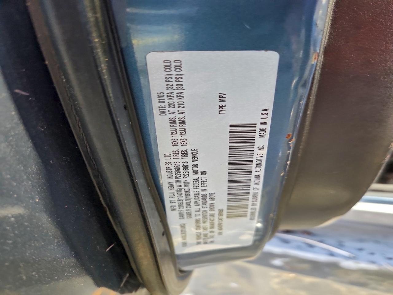 2005 SUBARU LEGACY OUTBACK 2.5I photo 27