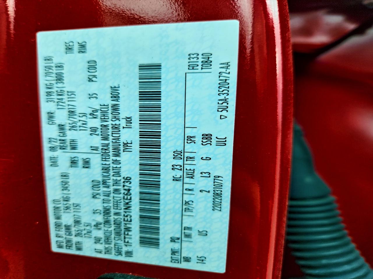 2022 FORD F150 SUPERCREW photo 12