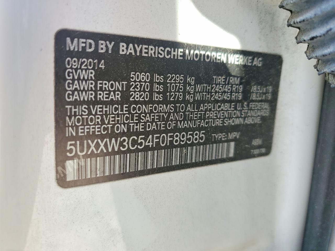 2015 BMW X4 XDRIVE28I photo 14