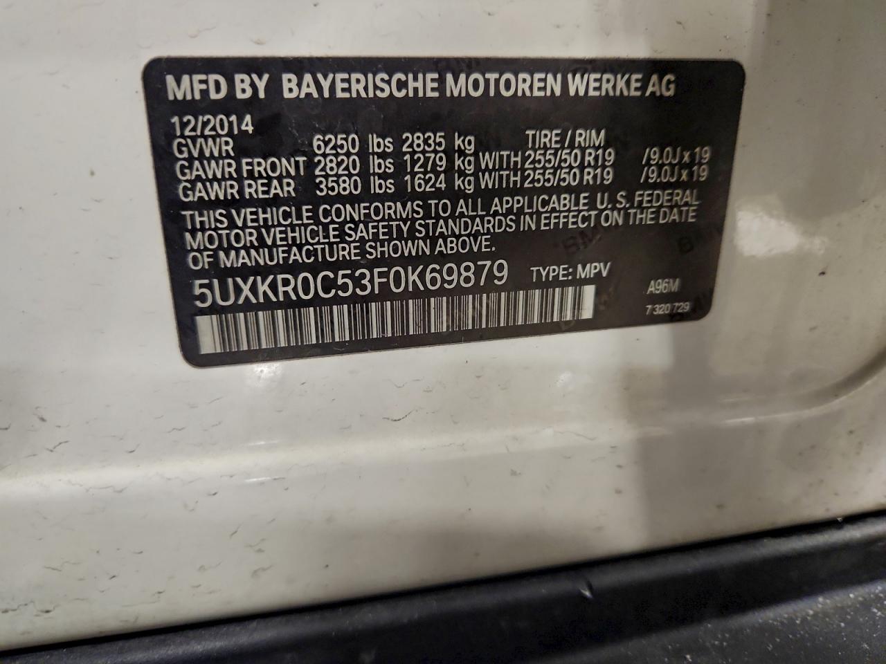 2015 BMW X5 XDRIVE35I photo 14